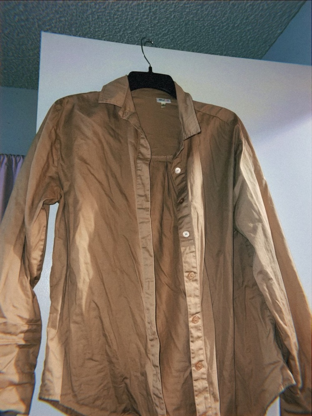 Selfie Tan Button-Down Shirt